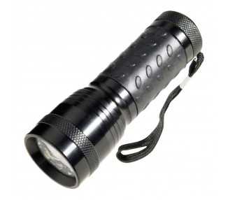 Linterna LED De Mano De Aluminio A Pilas	(3 AAA) 55 Lumenes 14 Leds Mango Engomado