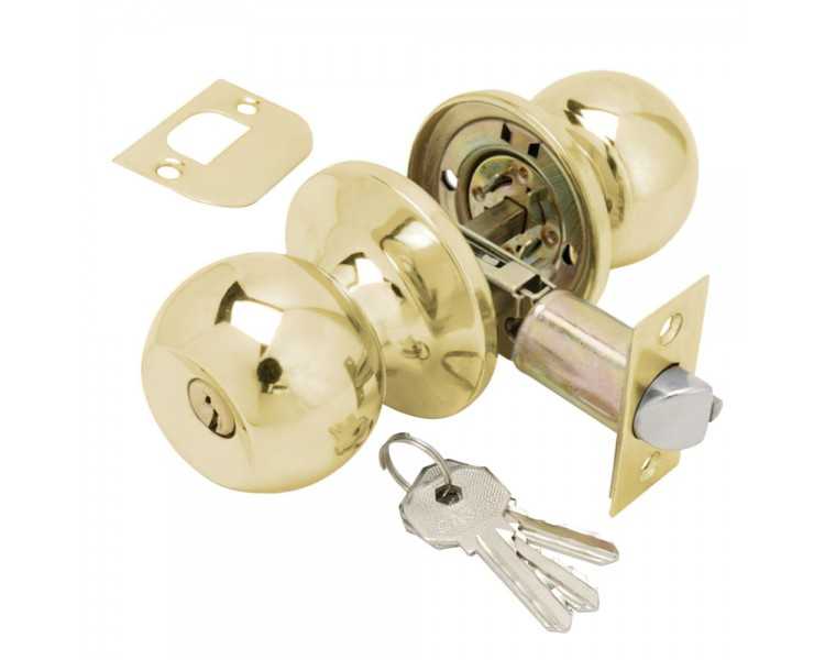 Pomo Puerta Wolfpack Con Llave Latonado