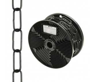 Cadena Decorativa Lisa Negra 3,4x43 mm. Rollo 20 metros
