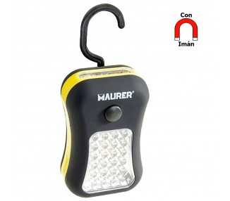 Linterna LED Multifunción A Pilas (3 AAA) 60 Lumenes 24+4 Leds Con Iman y Gancho
