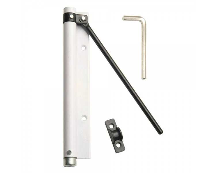 Muelle Puerta Wolfpack Aluminio Anodizado Blanco (Blister 1 Pieza)