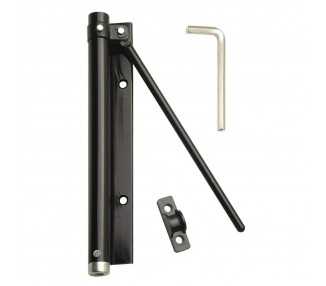 Muelle Puerta Wolfpack Aluminio Anodizado Negro (Blister 1 Pieza)