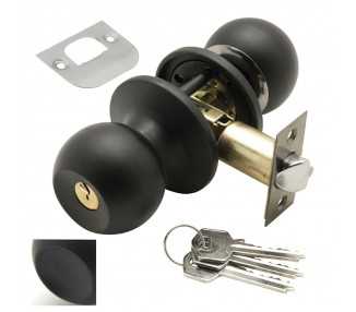 Pomo Puerta Wolfpack Con Llave Negro