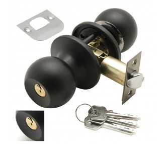 Pomo Puerta Wolfpack Con Llave Ambos Lados Negro
