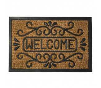 Felpudo Fibra Coco y Goma Welcome 40x60 cm.