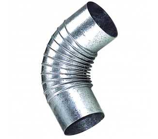 Codo Estufa Galvanizado de 110 mm. 90°.