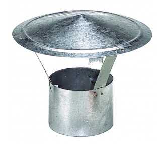 Wolfpack Sombrero Galvanizado para Estufa, Chimenea, Extracción de Humos, Para tubo Ø 120 mm.