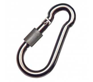 Mosqueton Bombero Inoxidable Con Seguro   60x6 Uso domestico