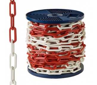Cadena Plastico Bicolor   6 mm.  Rollo 25 metros