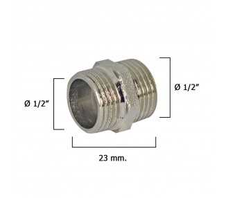 Machones Dobles Cromo      1/2"