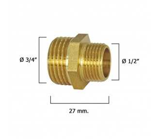Machones Reductores Pulidos 3/4" A 1/2"