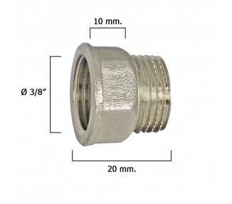 Alargadera Hexagonal Cromo 3/8x10