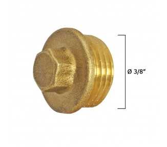 Tapon Ciego Macho Laton 3/8"
