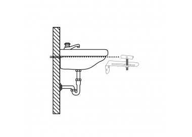 Juego Escuadras Sanitario Soporte Lavabo 10 cm. (2piezas)
