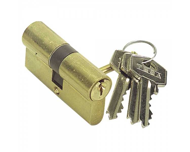 Cilindro Tesa 5030 /35x35 Latonado Leva larga
