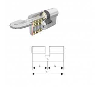 Cilindro Tesa Seguridad T60 /30x30 Latonado