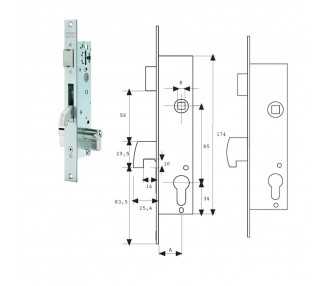 Cerradura Tesa 2240/20/3ai
