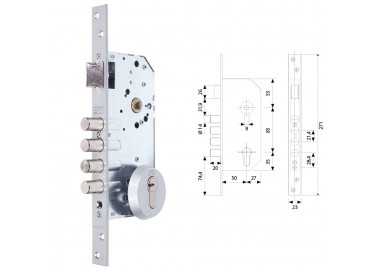 Cerradura Tesa Seguridad R100b566 Cromo