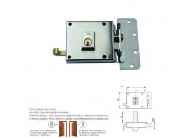 Cerradura Yale    6-12-hn/ Derecha