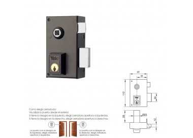 Cerradura Yale   56-b/hp/60/ Derecha