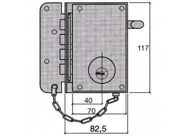 Cerradura Ucem Seguridad 4500-s/he/ Derecha