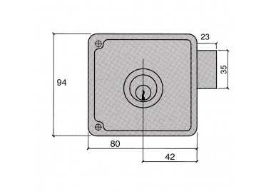 Cerradura Ucem 4124-hb/12/ Derecha