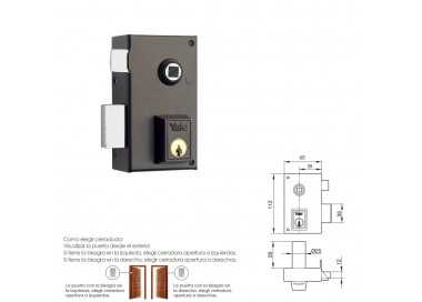Cerradura Yale   56-b/hpr/60/ Izquierda