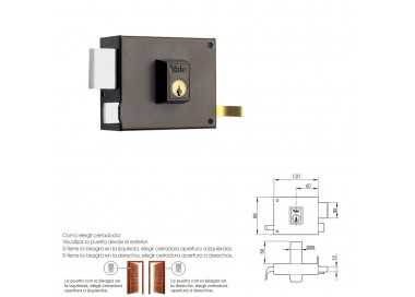 Cerradura Yale  125-a/hpr/12/ Izquierda