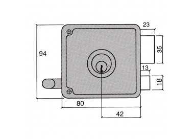 Cerradura Ucem 4125-hb/10/ Izquierda