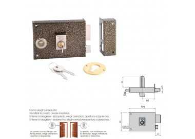 Cerradura Cvl 125br/ 12/he Derecha