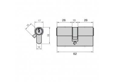 Cilindro Cvl 5982/26x26/ln Leva Larga