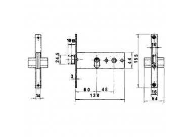 Cerradura Lince 5577         Ln/60 mm.