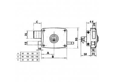 Cerradura Lince 5124A-BOap/120 Derecha