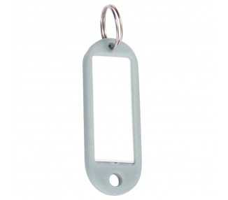 Llavero Portaetiquetas Gris