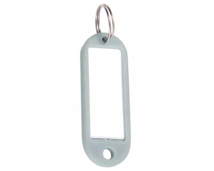 Llavero Portaetiquetas Gris