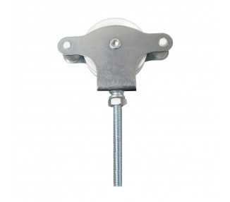 Polea Tendedero Wolfpack Zincado 60 mm. Roldana Plástico con Tornillo