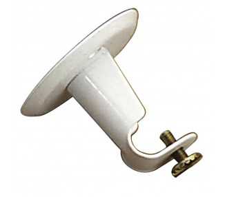 Soporte Barra 12 mm.Ø Blanco Techo Redondo
