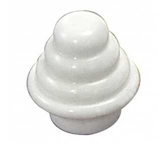 Terminal Barra Exterior Tubo 12 mm.Ø Blanco
