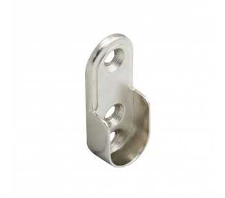 Soporte Lateral Barra Oval Niquel 15x22 mm.
