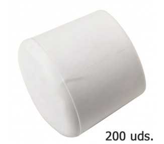 Contera Plastico Redonda Exterior Blanca 16 mm. Bolsa 200 Unidades