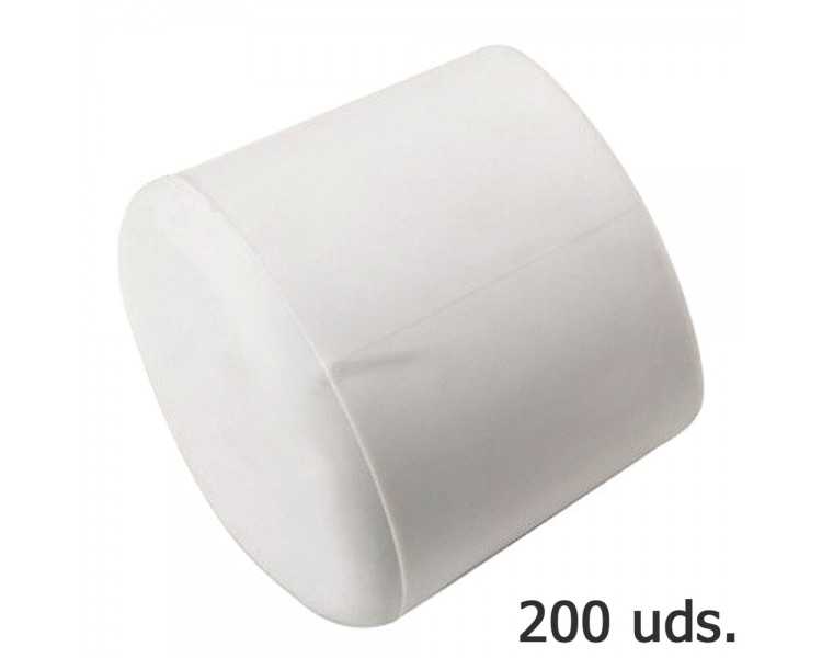 Contera Plastico Redonda Exterior Blanca 16 mm. Bolsa 200 Unidades