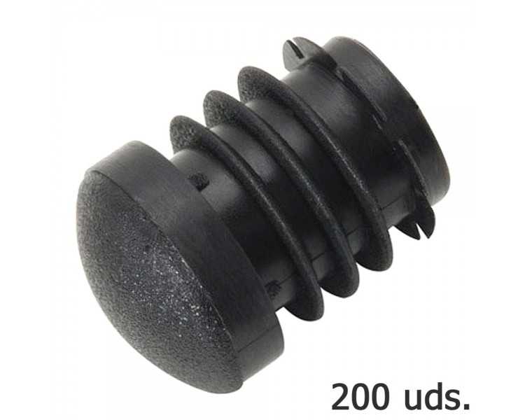 Contera Plastico Redonda Interior Negra Para Tubo Exterior Ø 18 mm. Bolsa 200 Unidades