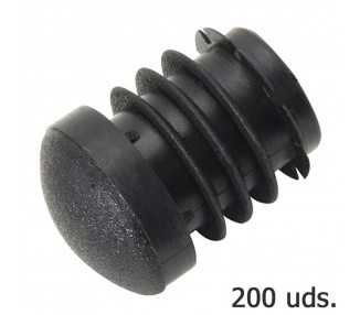 Contera Plastico Redonda Interior Negra Para Tubo Exterior Ø 22 mm. Bolsa 200 Unidades