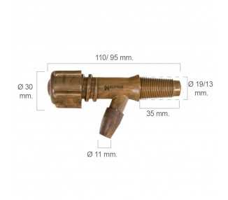 Grifo Barril Plástico Número 0 Para 50 Litros