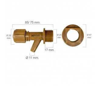 Grifo Barril Plástico Mini Con Tuerca 3/4"