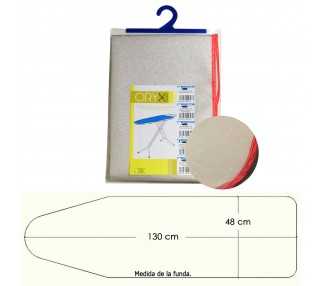 Funda Mesa Plancha Espuma Metalizada 130x48 cm.