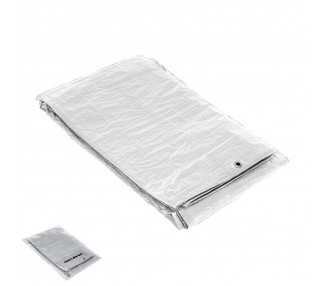 Lona Impermeable Reforzada 4x6 metros (Aproximadamente) Con Ojetes Metálicos, Lona de Protección Duradera, Color Blanco.