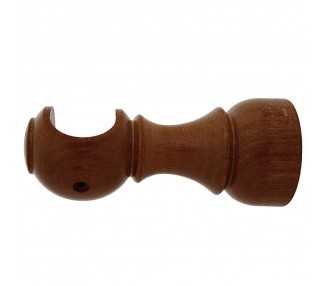 Soporte Madera Liso Abierto 28x128 mm. Nogal