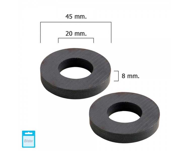Iman Wolfpack Ferrita Aro Ø 45x20x8 mm. (Blister 2 Piezas)