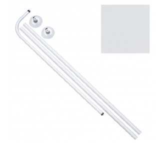 Barra Baño Curva 18 mm. (80x 80 A 122) Blanco
